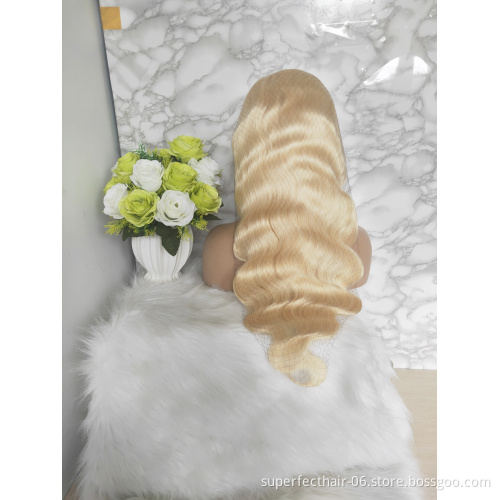 613 Blonde 13*4 Lace Wig Pre Plucked Hairline With Baby Hair 150% Density Brazilian Virgin Human Hair Wigs